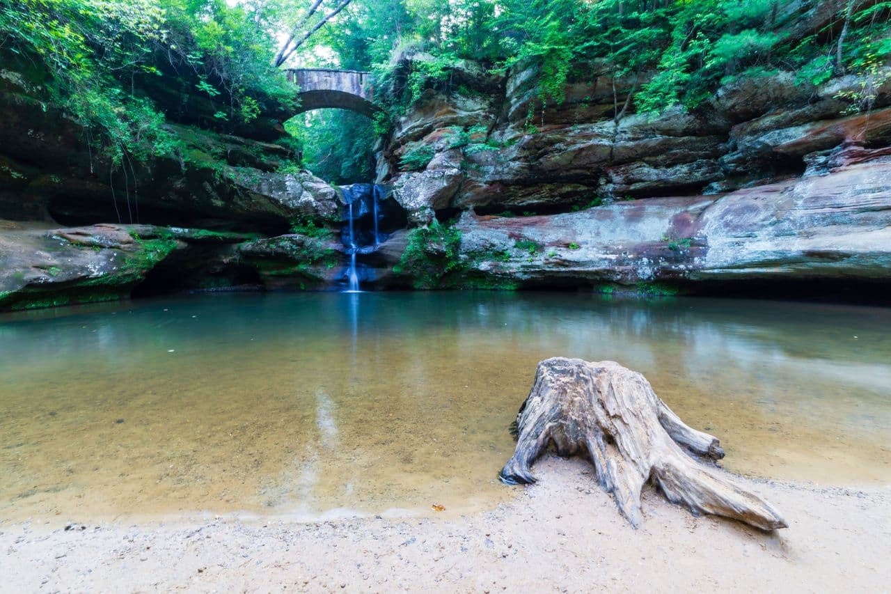 Old Man's Cave — Parking Ahead on the Right